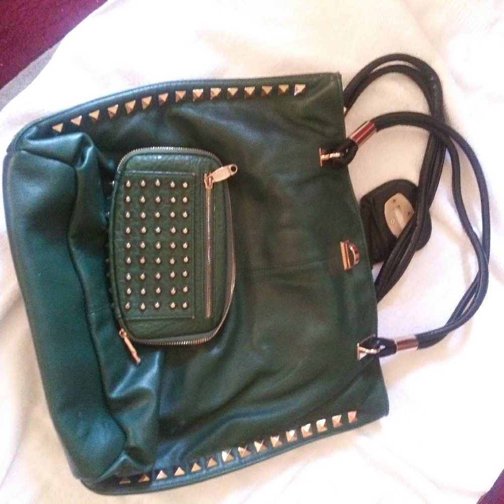 Dark Green with Gold Stars